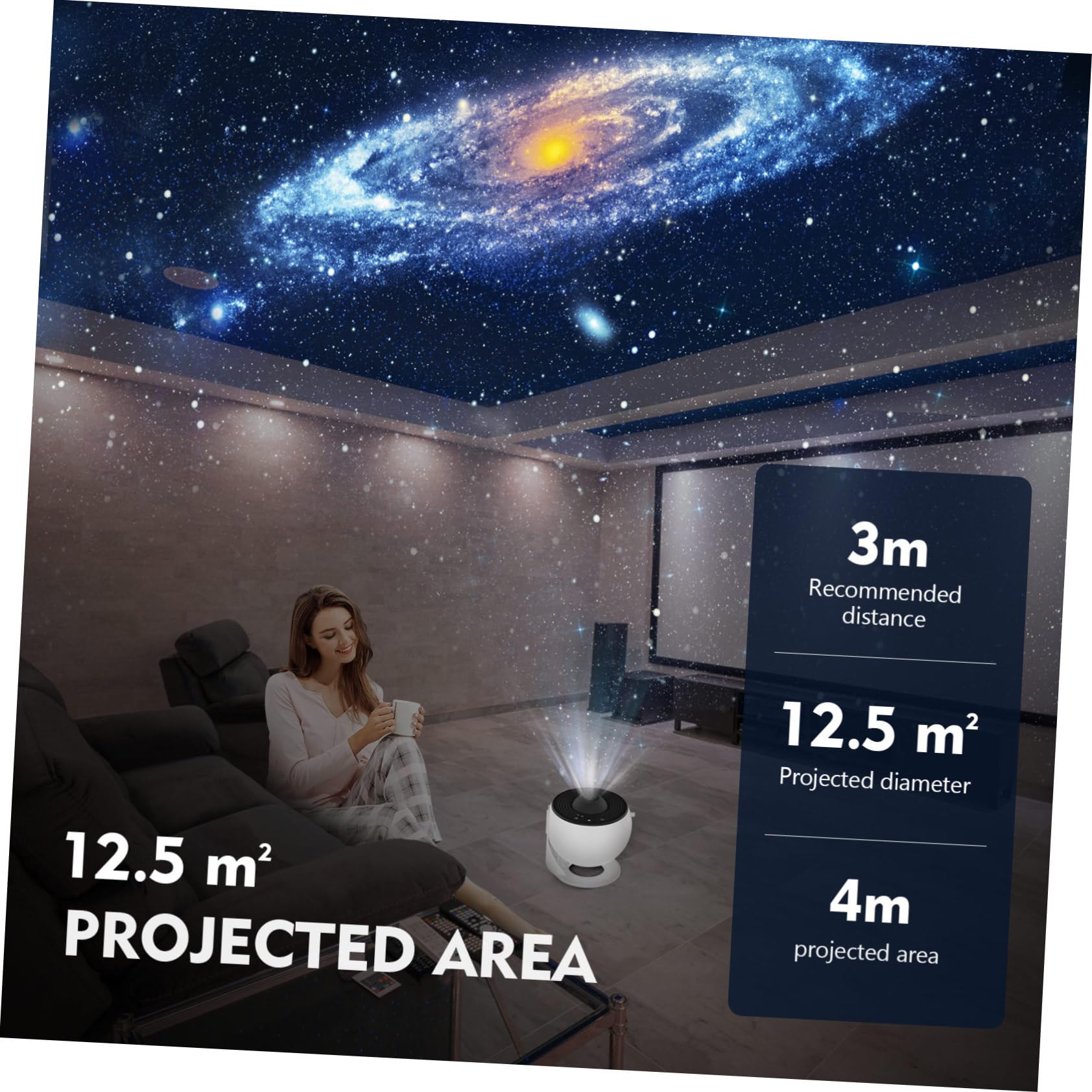 Projecteur de Voie Lactée Blanc Abs-pc, Lumière Douce pour Chambre