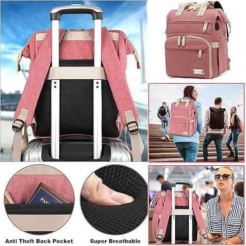 Miniatura 6 de Mochila de ganchillo, bolsa de tejer, mochila organizadora de almacenamiento de hilo, bolsa de ganchillo de viaje con puerto de carga USB, bolsa de