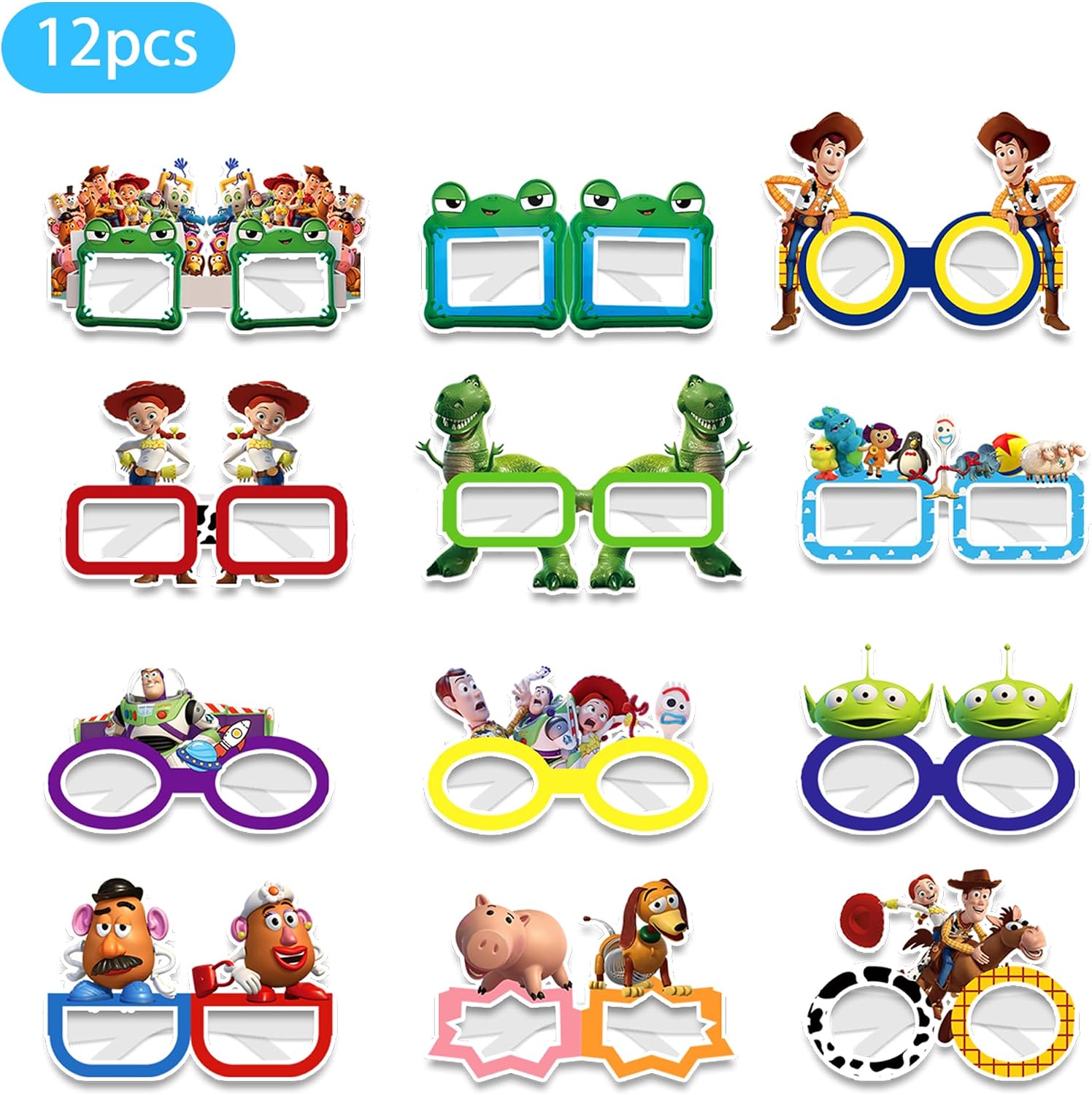 12 Pack For Toy Theme Story Sunglasses Party Favors, Party Supplies and Dress Up Accessories