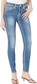 True Religion Halle Mid-Rise Super Skinny Super T in Medium Wash