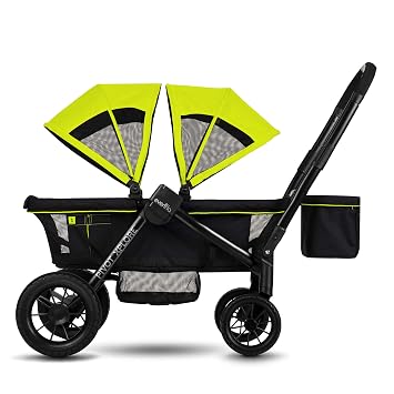 Evenflo Pivot Xplore All-Terrain Stroller Wagon Bundle with Bassinet Insert and Wayfarer Black Wagon