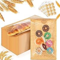Vista 11 de Outus 100 bolsas de empaque para galletas con sello, bolsas de panadería de 3 x 3 pulgadas con ventana, papel resistente a la grasa termosellable