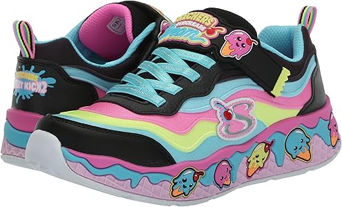 Amazon.com | Skechers Girls Sundae Sweeties Sneaker, Black/Multi