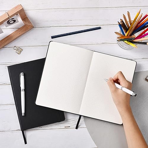 Miniatura 2 de Cuaderno pequeño  diario - Cuaderno pequeño de bolsillo de tapa dura con rayas universitarias (paquete de 3) con soporte para bolígrafo + bolsillo