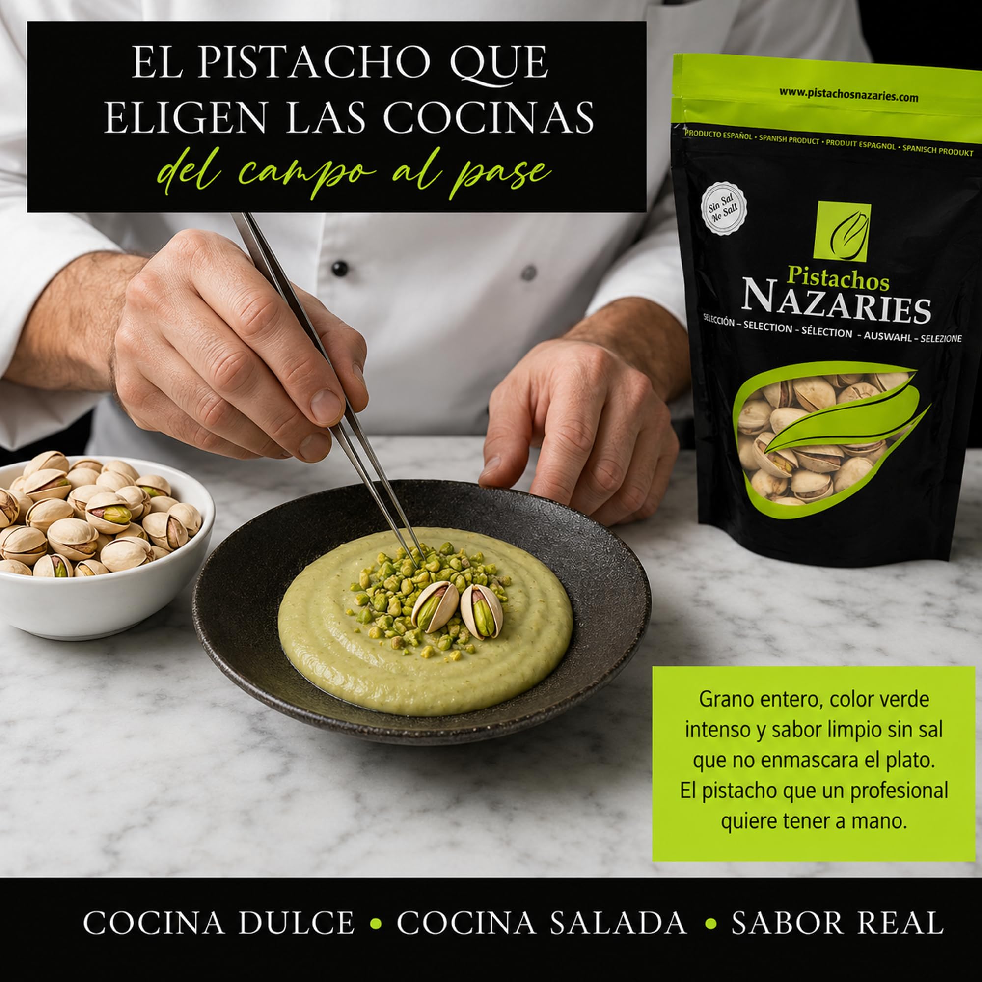 PISTACHOS NAZARIES Pistachos Tostados Sin Sal 8 x 120 g Pistacho Español Cultivo Propio Andalucia Malaga Snack Saludable Fitness Sin Gluten Frutos Secos Aperitivo Individual Para Llevar Gym Oficina