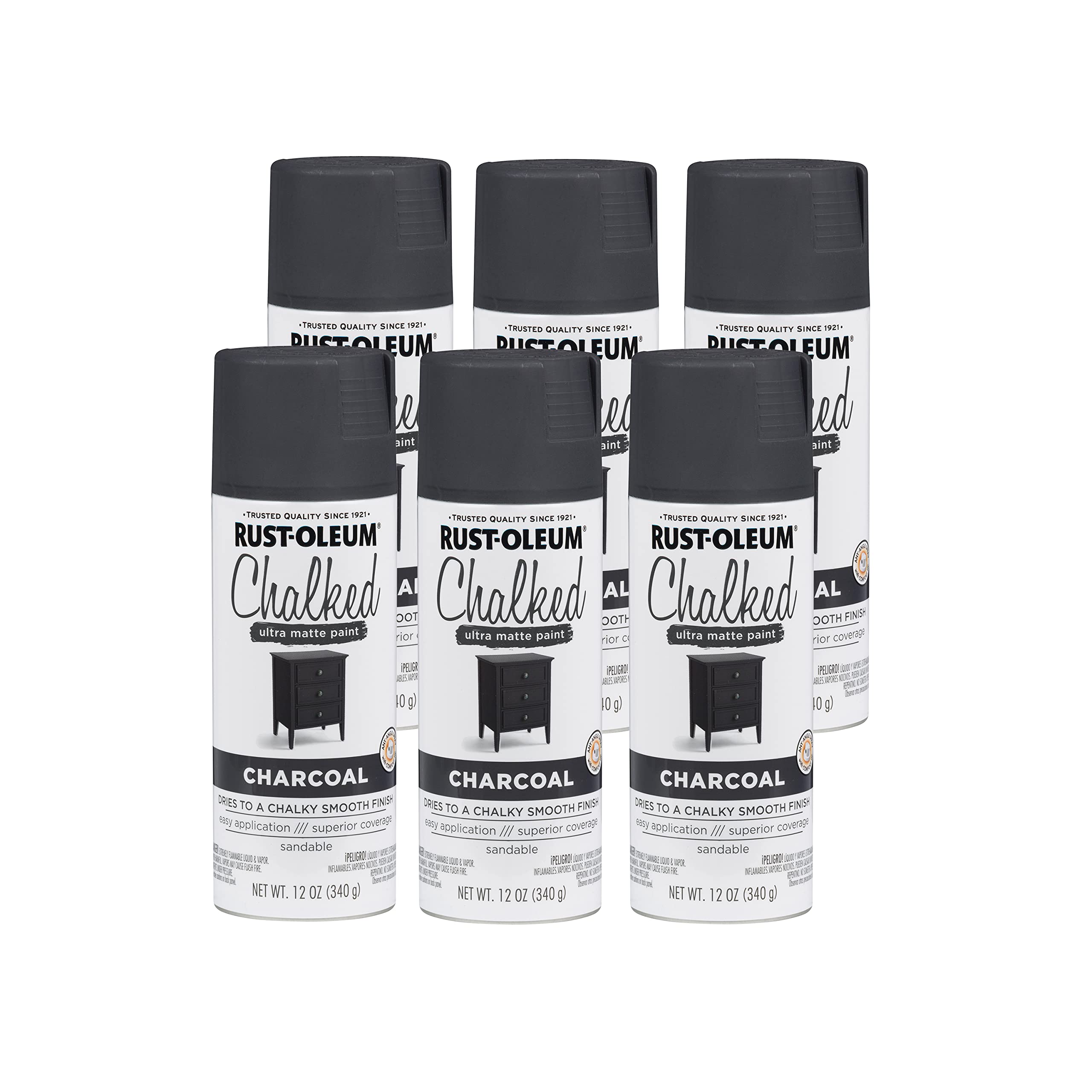 Rust-Oleum Chalked All-in-One Ultra Matte Charcoal Spray Paint