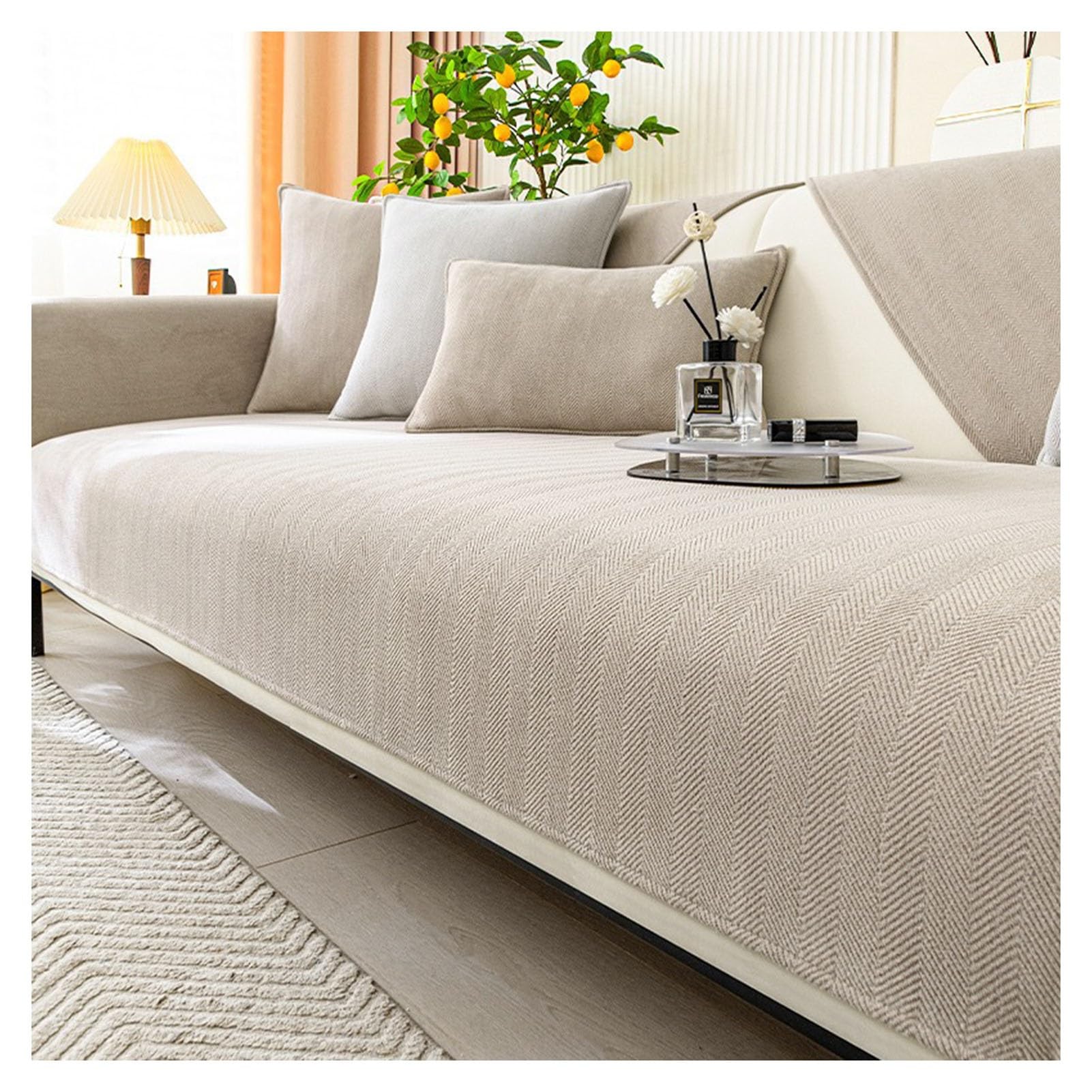 Housse de canapé en velours 110x240 cm universelle et durable pour la protection du salon