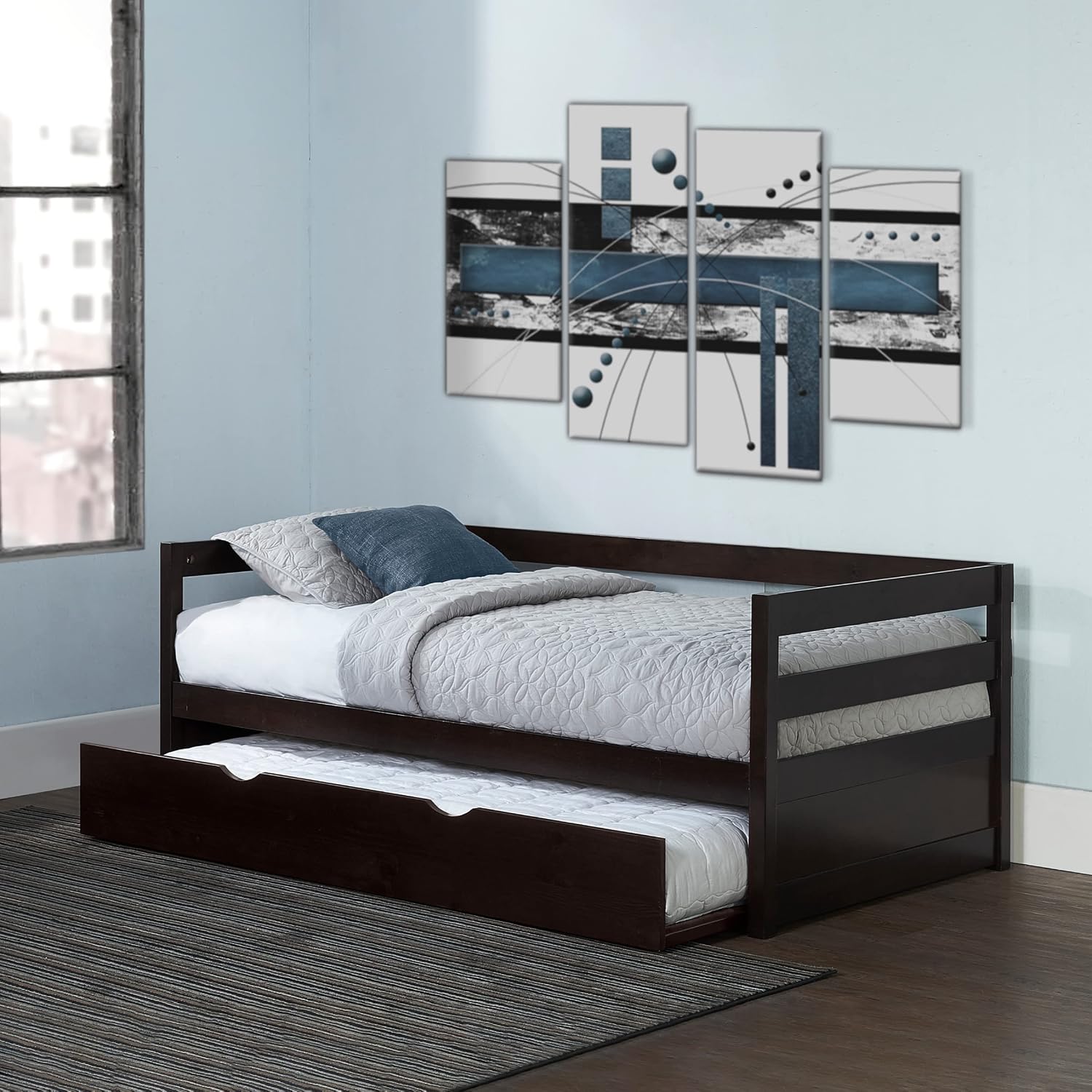 Hillsdale Furniture Caspian Daybed with Trundle, Chocolate - Image 2