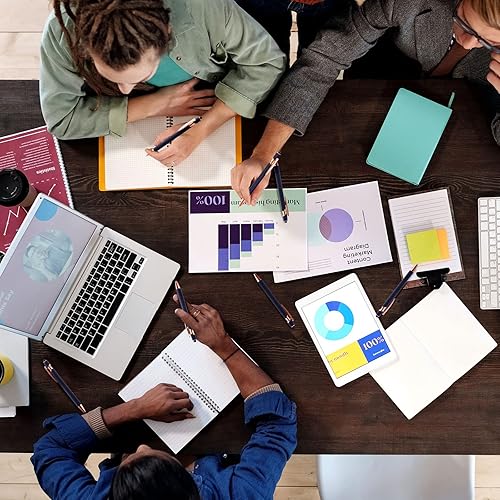 Miniatura 6 de 12 bolígrafos con punta de lápiz capacitivo, 0.039 in de tinta negra, bolígrafo de metal para pantallas táctiles, bolígrafo 2 en 1 (cian y oro rosa)