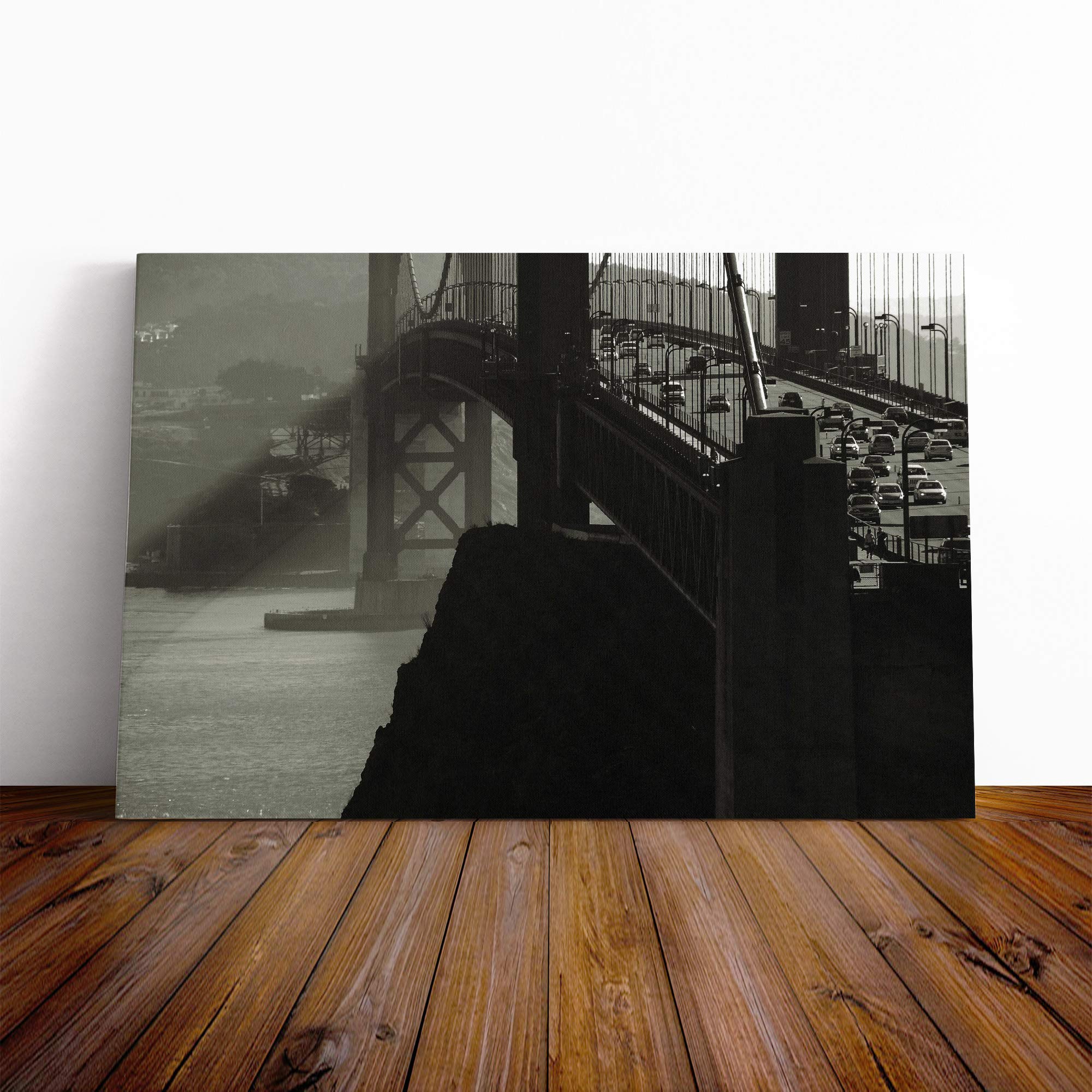 The Golden Gate Bridge San Francisco California (5) Canvas Print | Gallery Wrapped 30mm Frame Wall Art | 20x14 inches | Ready to Hang | Modern Cityscape Picture | Living Room Bedroom Lounge Office