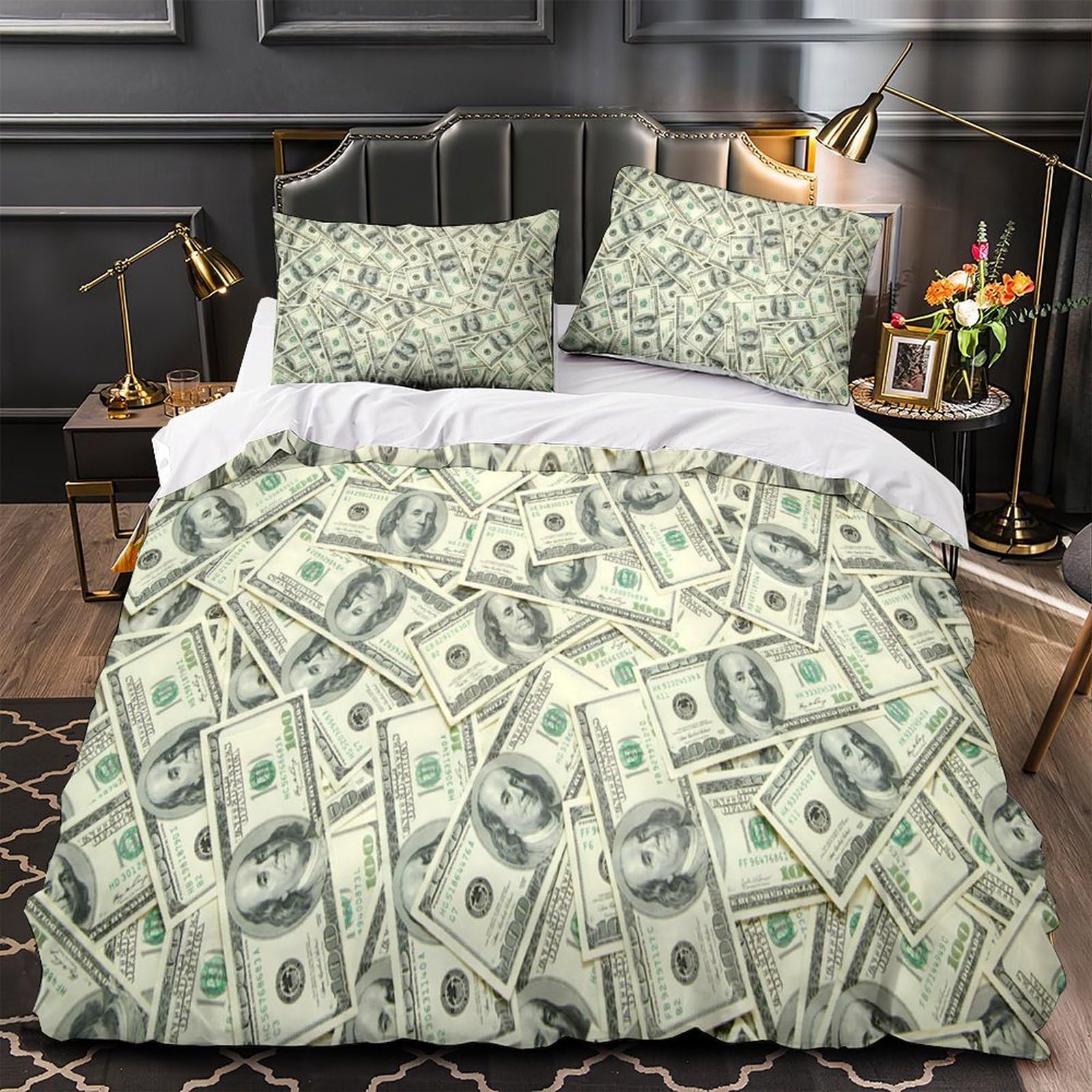 Housse de couette pile d'argent pour une chambre moderne