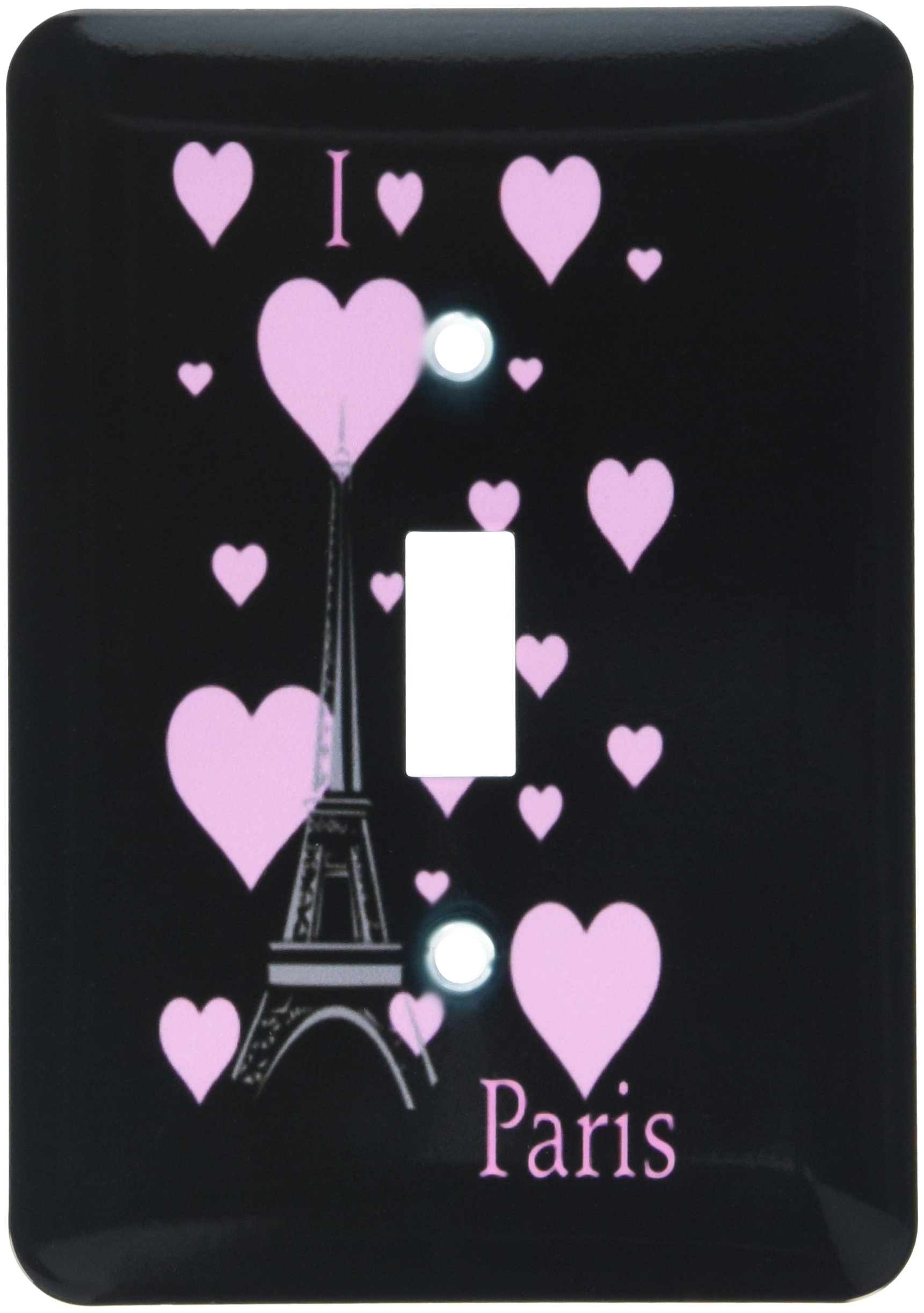 Impression I Love Paris interrupteur pour cacher les imperfections murales Tour Eiffel