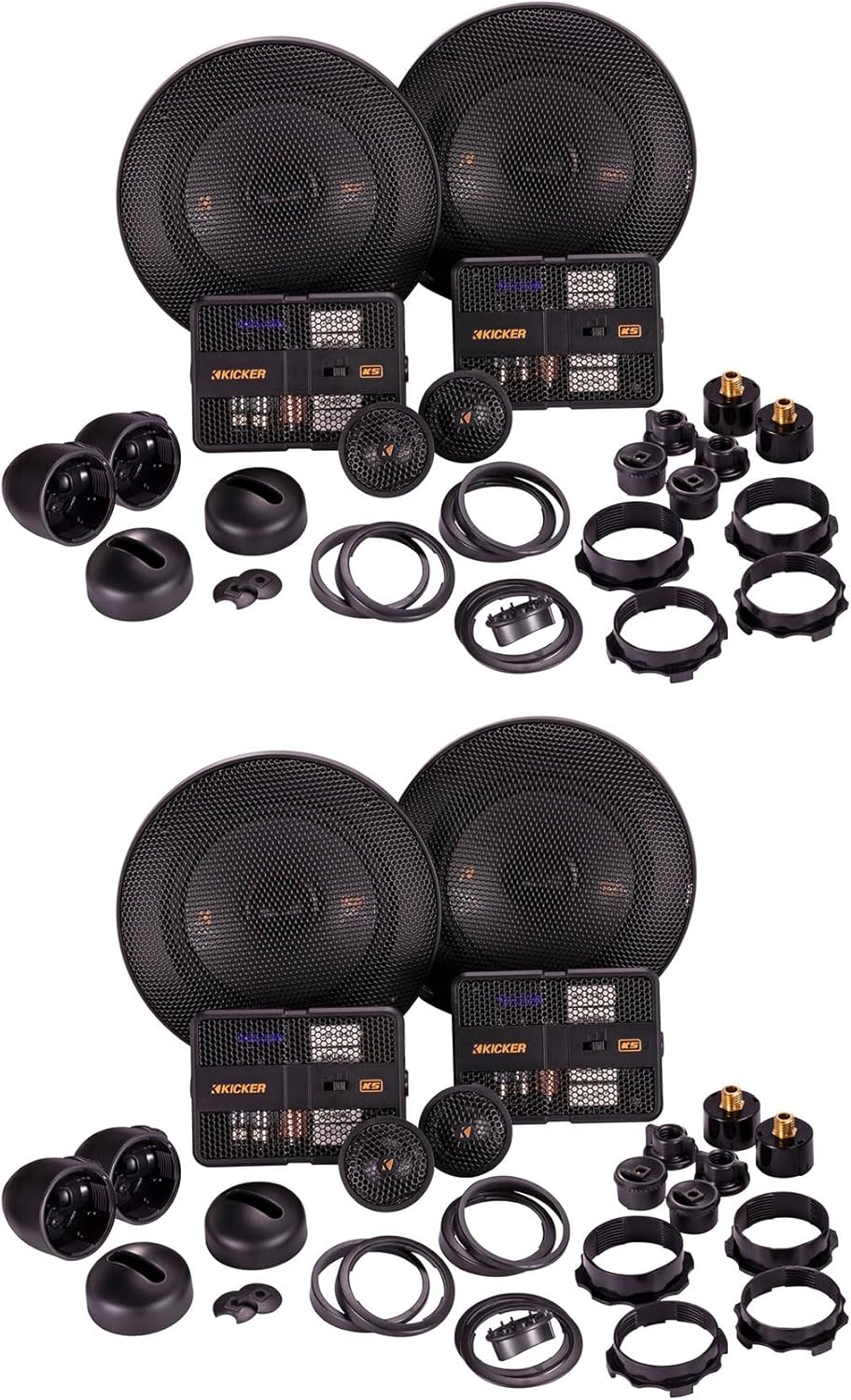 Audiosavings Bundle: (2) Pair Kicker 51KSS504 5.25" Car Audio Component Speakers w/1" Tweeters (Items 4)