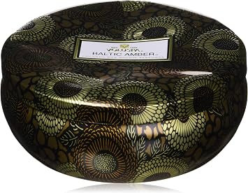Voluspa Decorative 3 Wick Tin/Baltic Amber, 12oz Tin