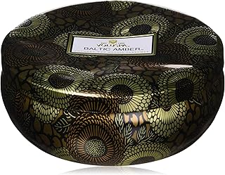 Voluspa Decorative 3 Wick Tin/Baltic Amber, 12oz Tin