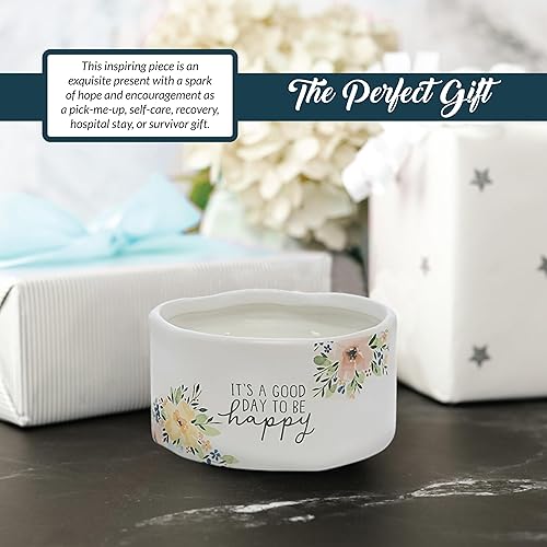 Miniatura 2 de Pavilion Gift Company - Happy - Vela de cera de soja natural con mensaje oculto sorpresa de 8 onzas, aroma a jazmín, 1 unidad, 4.5 x 4.5 x 2.7