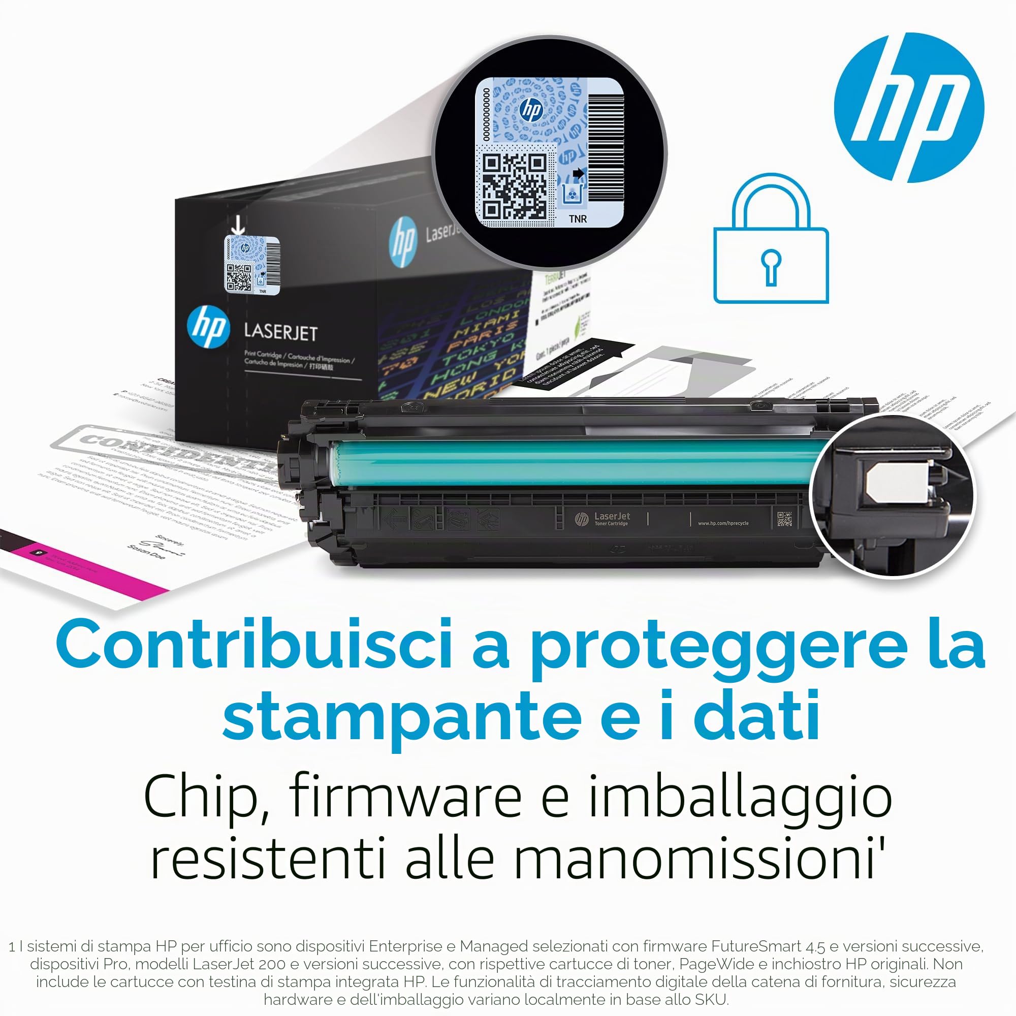 HP 83X CF283X, Cartuccia Toner Originale da 2200 Pagine, Compatibile con le Stampanti LaserJet Multifunzione M125, M127, M201, M225, Nero