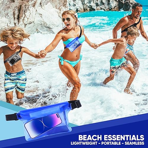 Miniatura 7 de Bolsa impermeable con correa de cintura negra, riñoneras para mujeres y hombres  Joylyfe Riñonera  La mejor manera de mantener el teléfono y los