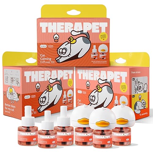 TherapetMD 3-Pack 180-Days Cat Calming Diffuser Kits - Dual-Pheromone Cat
