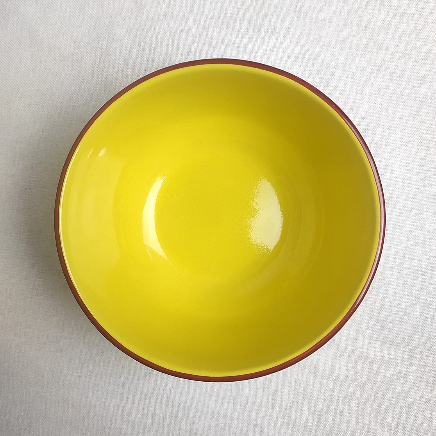 SEPARATE WAY Ceramic Soup Bowls, Cereal Bowl, Dishwasher & Microwave Safe/Serving Bowls for Kitchen, Ideal for Self Use Or Gift for Friends, Anniversary, Birthday (Yellow, Set of 4) 3