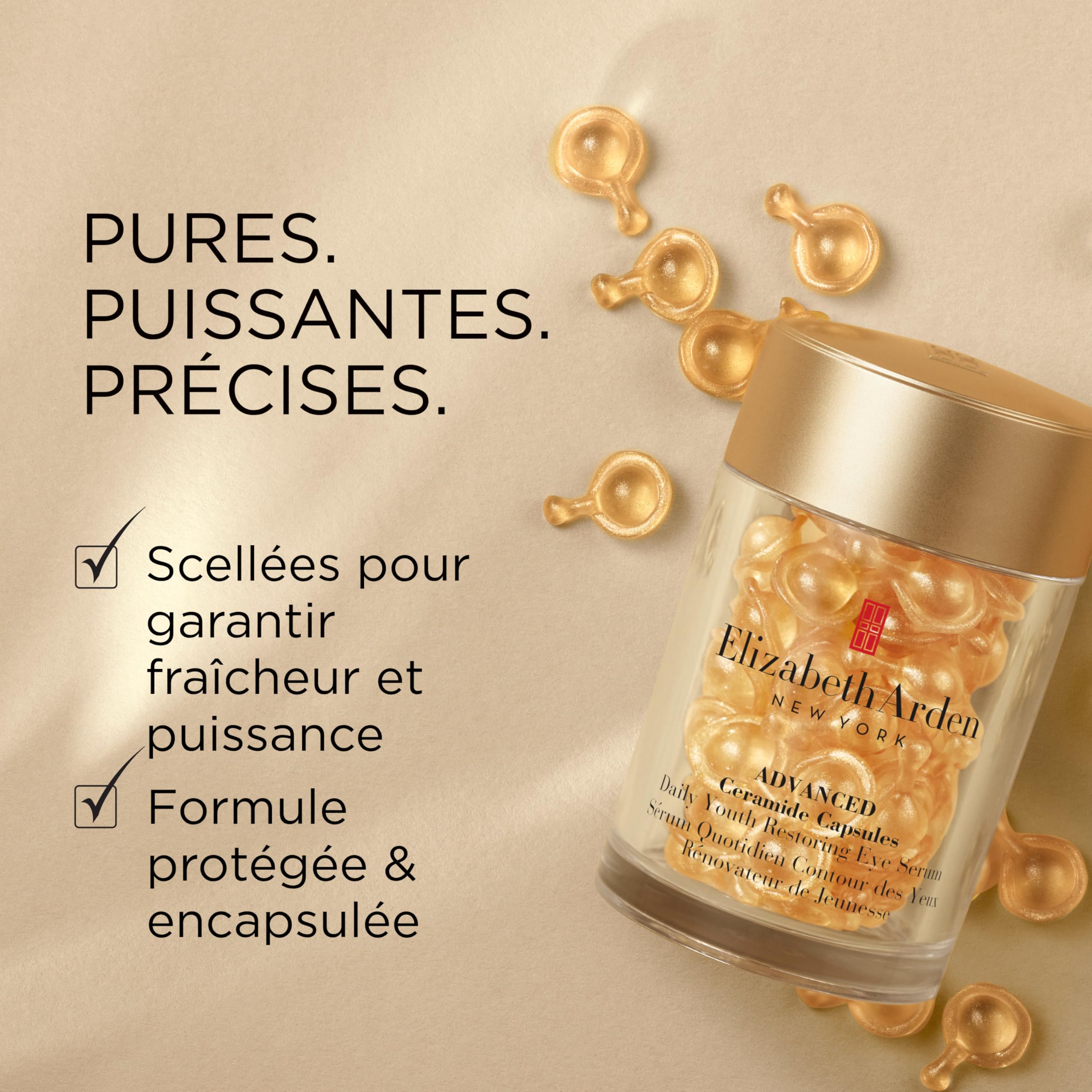 Elizabeth Arden, Advanced Ceramide Capsules, Sérum Contour des Yeux Rénovateur de Jeunesse, Soin pour le Visage, Soin Skincare Anti-Âge Quotidien