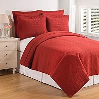 Vista 4 de C&F Home Matelasse de ladrillo matrimonial/queen, 1 edredón matrimonial/queen de ladrillo