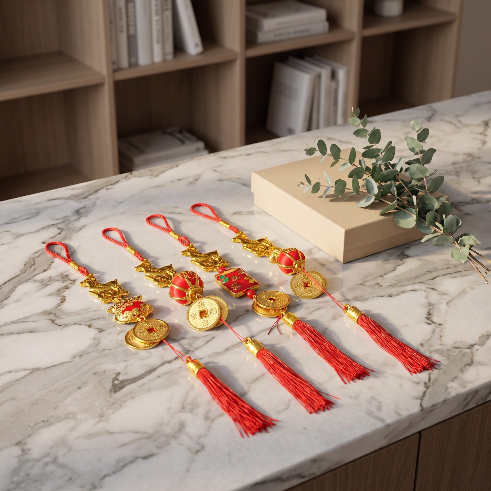 Zerodeko 10 pezzi di decorazioni a nodo per il Capodanno cinese -