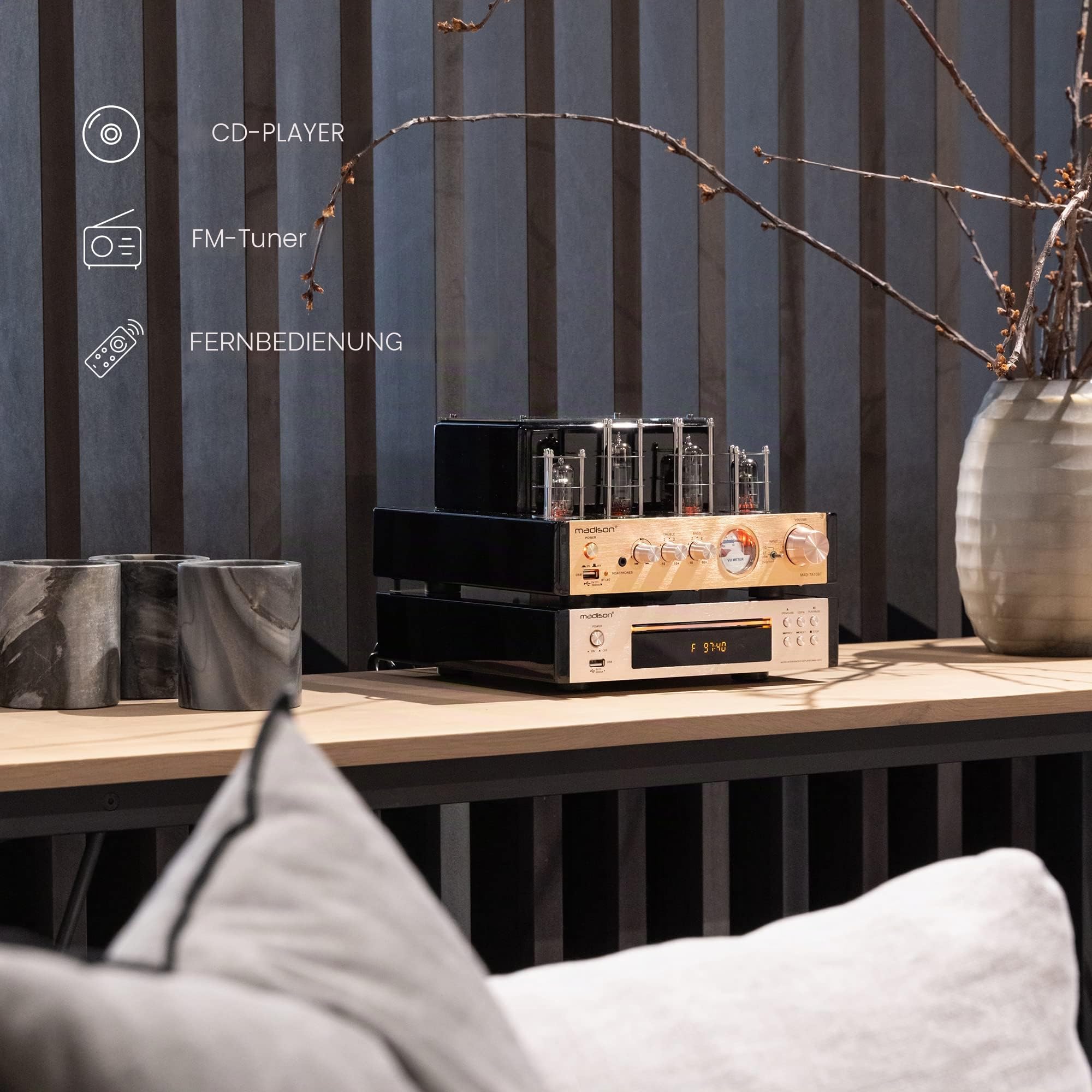 Madison MAD-CD10 FM Tuner UND CD Player Surround Sound TV Stereo Event Musik BESCHALLUNGSANLAGE