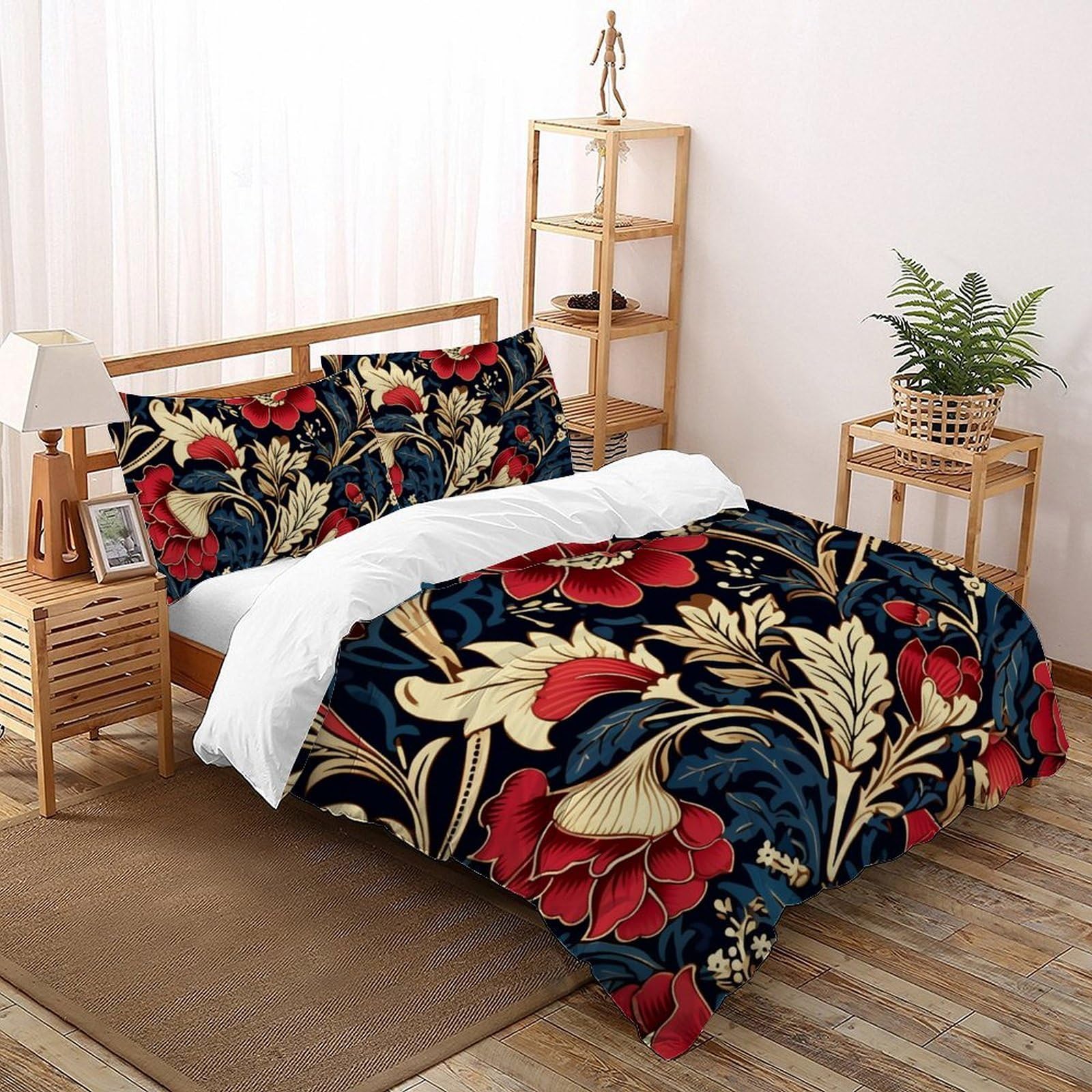 Housse de couette 3D enfants parure de lit 3 pièces 220x240cm FigureLiterie fermeture éclair