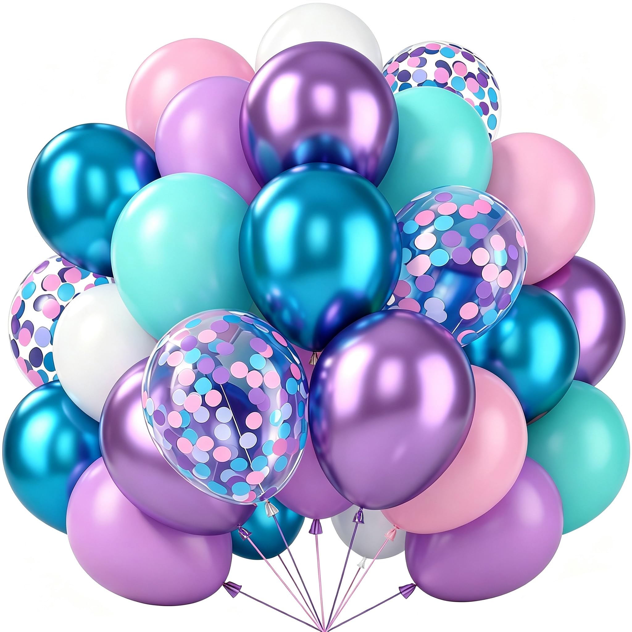 Pink Purple Teal Balloons โ image 1