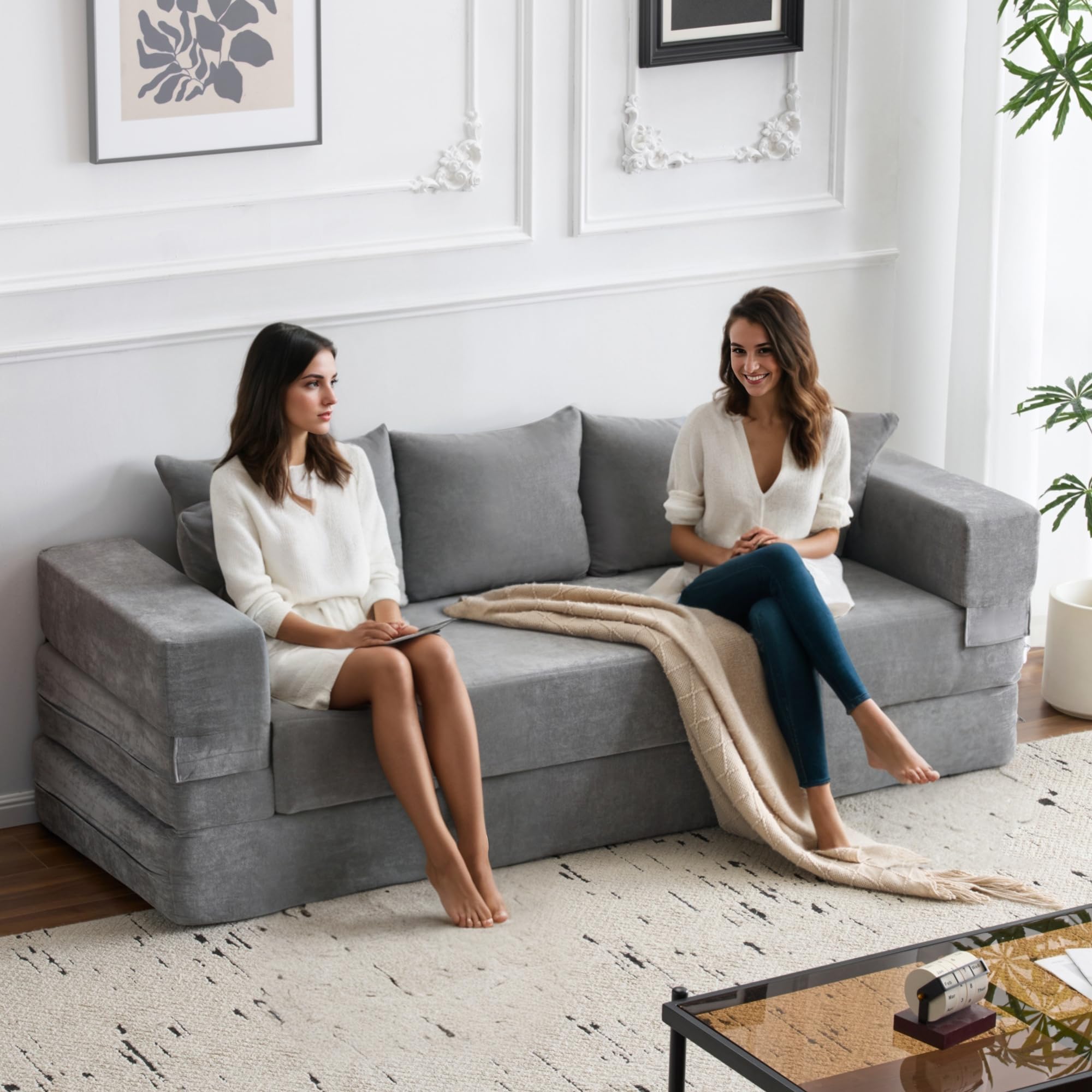 Schlafsofa 200 x 140cm,Faltbare Gästematratze
