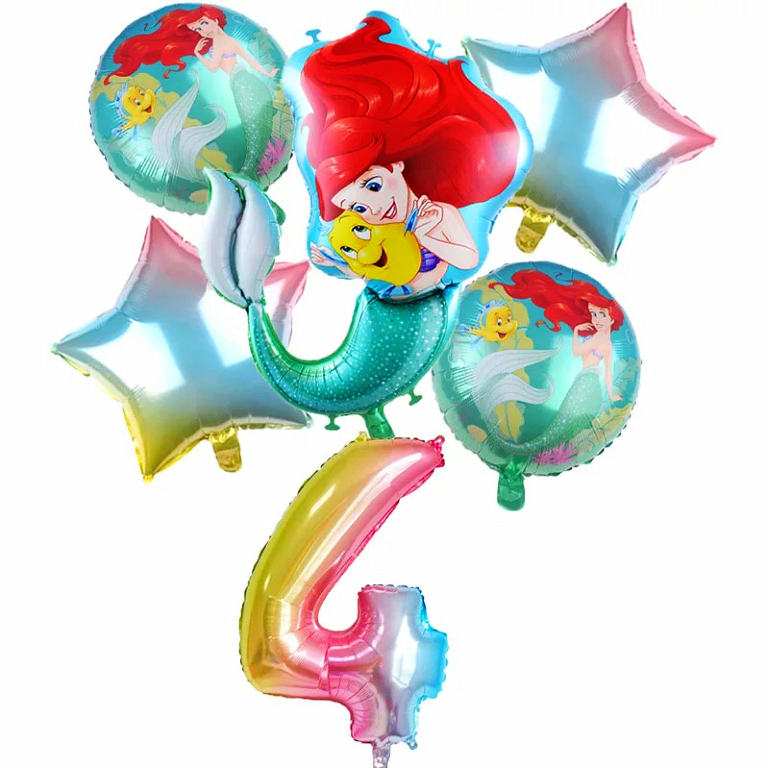 Amazon.co.jp: リトル マーメイド アリエル 4歳 お誕生日 バルーン 6 