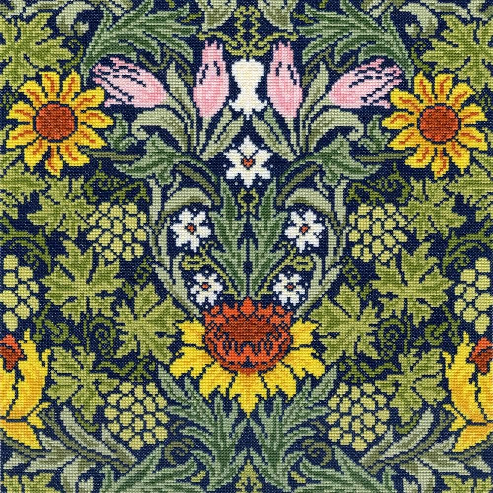 Bothy Threads Cross Stitch Kit - Sunflowers, multicoloured, 31x31cm
