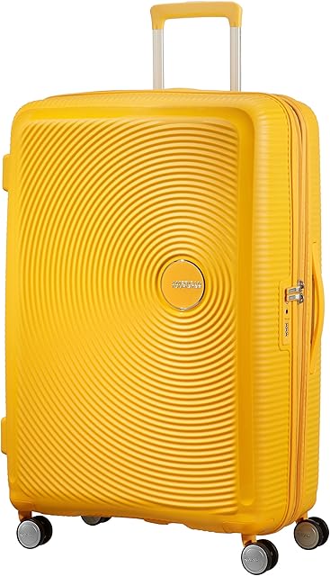 American Tourister - Soundbox Spinner Expandable, 77cm, 97/110 L - 4.2 KG, Yellow (Golden Yellow)