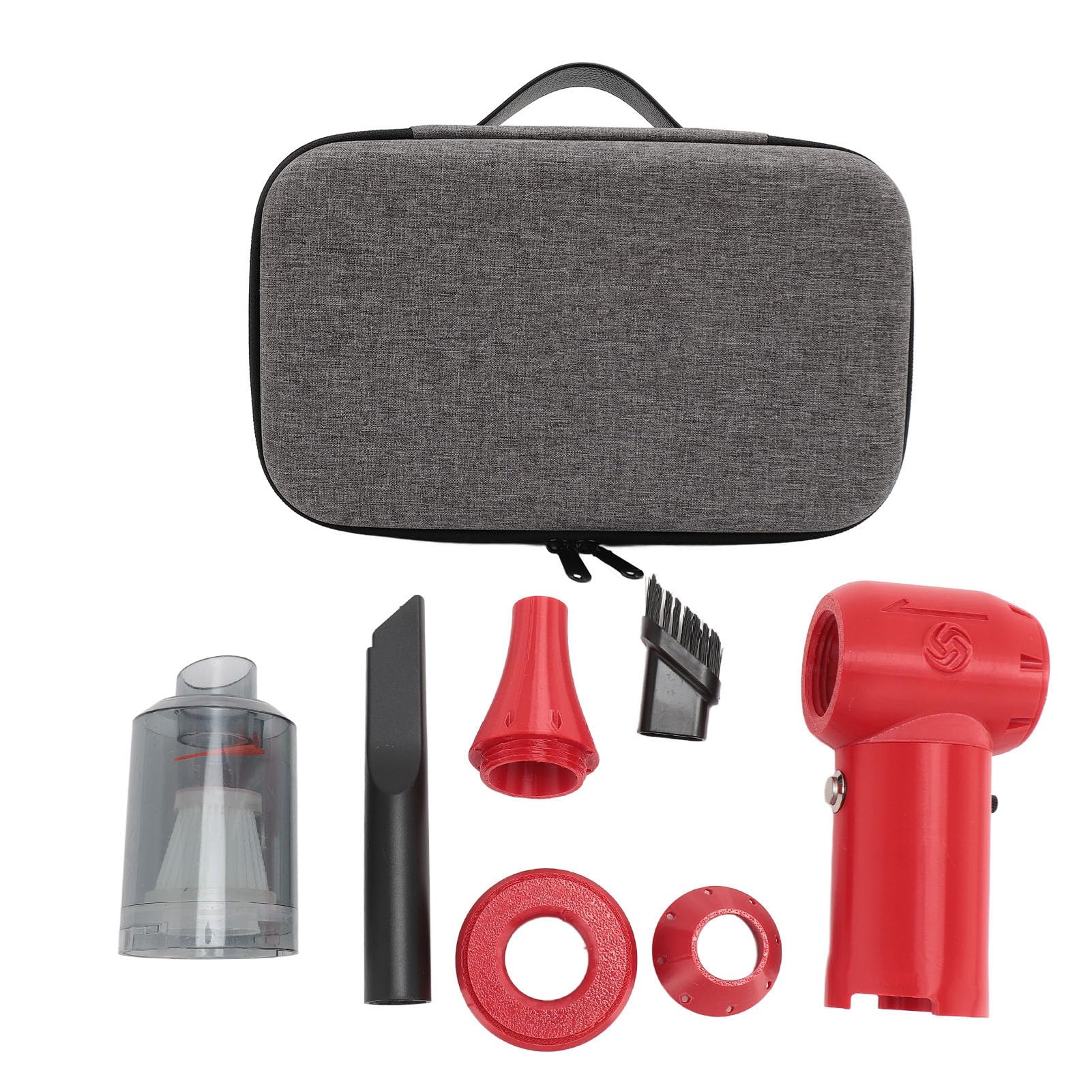 Electric Air Duster, 300000RPM Jet Dry Blower with Brushless Motor, 2.2lb Thrust Portable Air Blower for 12V Battery, Adjustable Speed Dust Blower for Keyboard Car (Red)-image-45