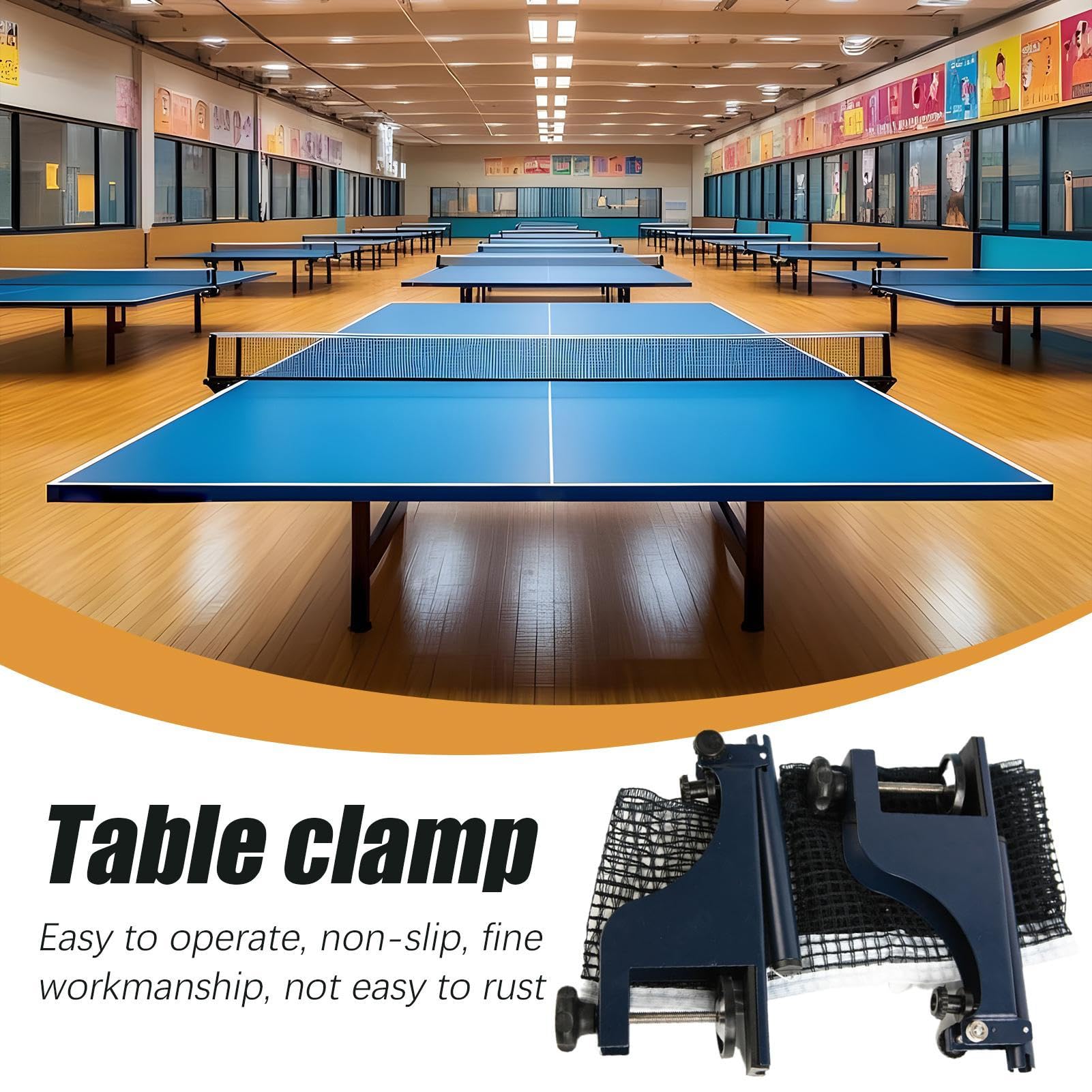 Rete da Pong con Morsetti con Morsetti Regolabile Portatile | Ricambio per Tennistavolo per in Casa, Sala Giochi, Giardino, Cantina, Allenamento Sportivo