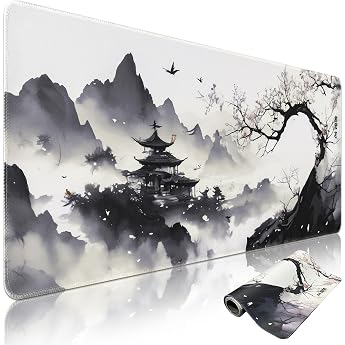 Niviy Gaming Mouse Mat 900 x 400 mm Japanese XXL Cherry Blossom Desk Mat Anime Mouse Mat Non-Slip Waterproof Desk Mat Keyboard PC Laptop for Home Office