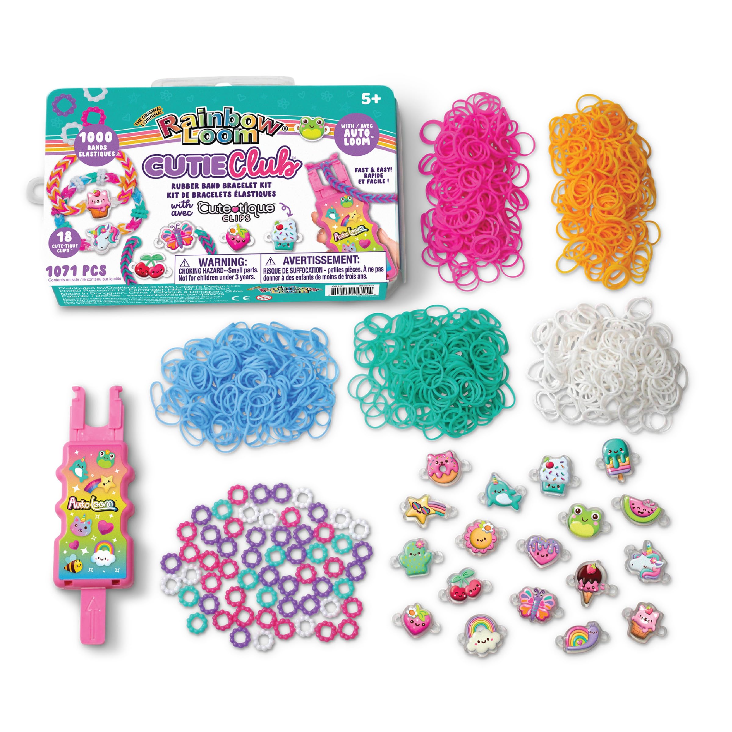 Rainbow Loom Cutie Club Craft Kit featuring the Auto Loom, Ages 7+