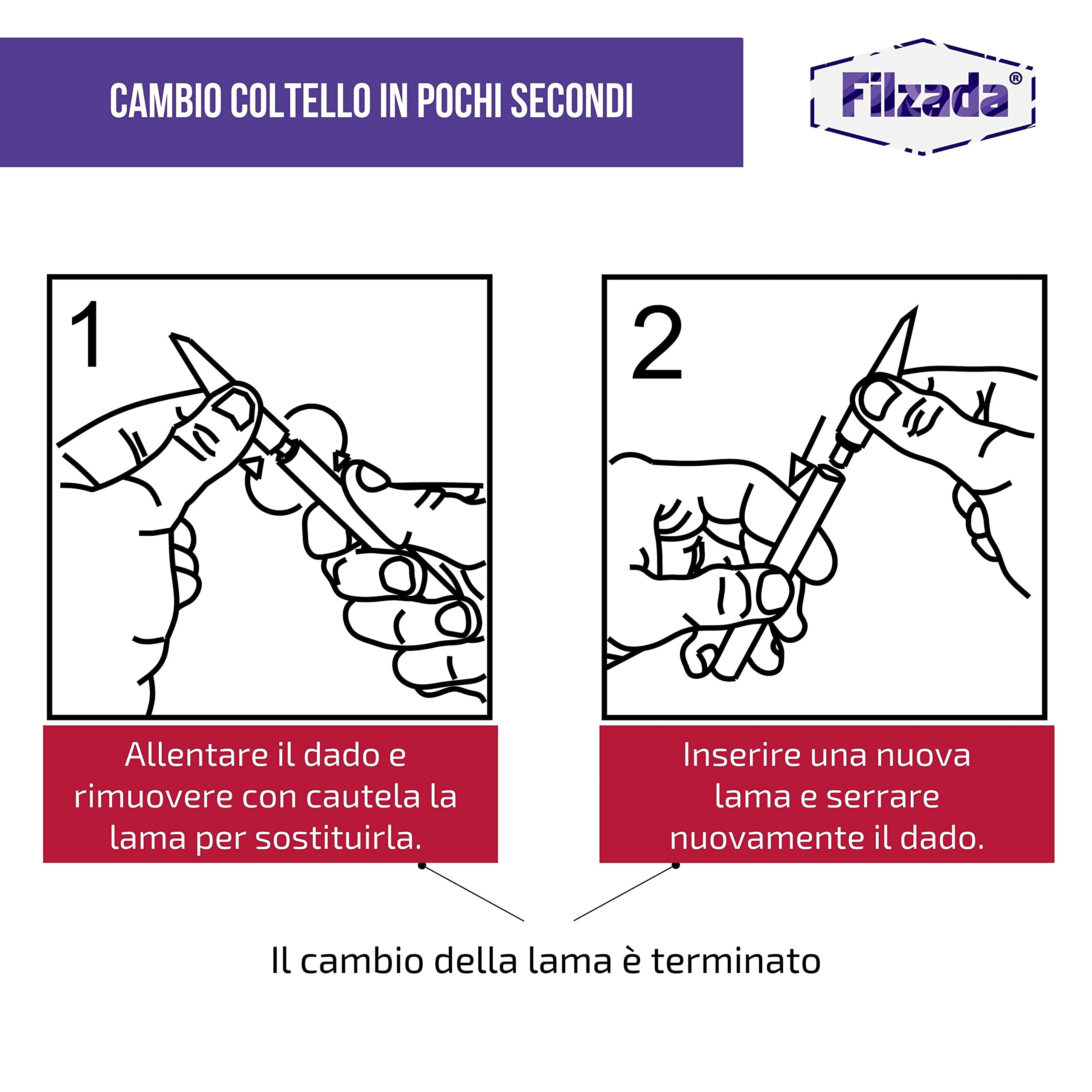 Filzada lame per cutter di precisione 120 pz lama extra affilata