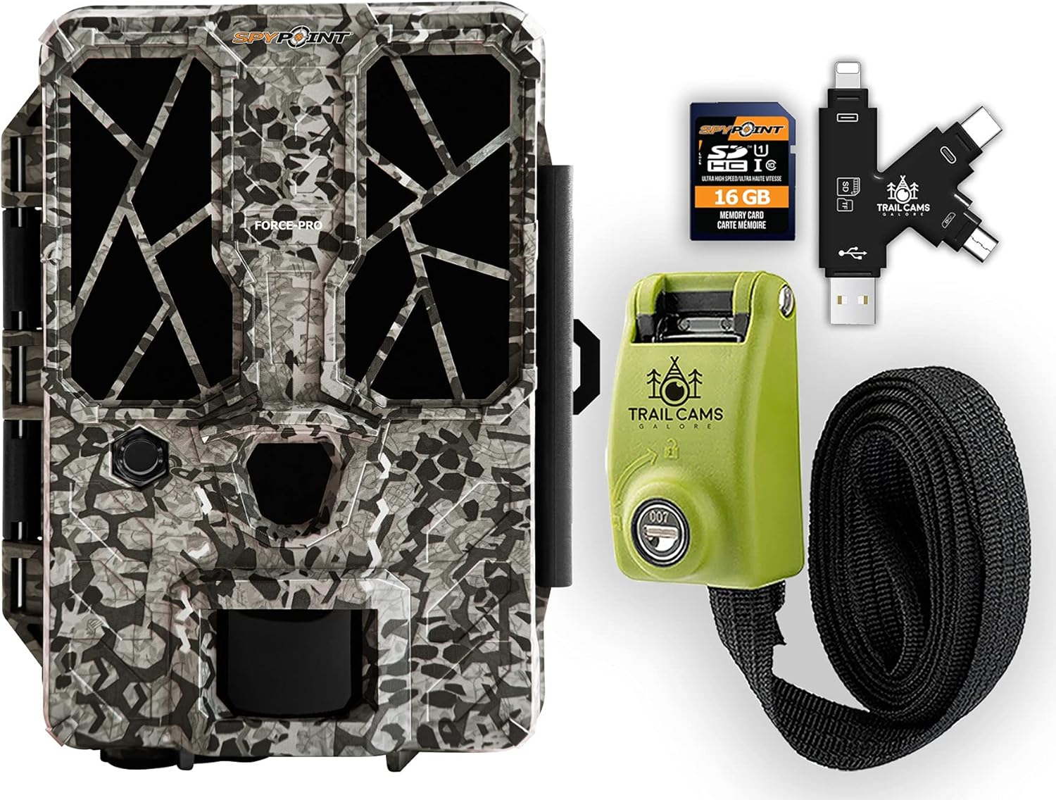 Amazon.co.jp SPYPOINT ForcePRO トレイルカメラ SDカード/カードリーダー/スチール強化ストラップ付き