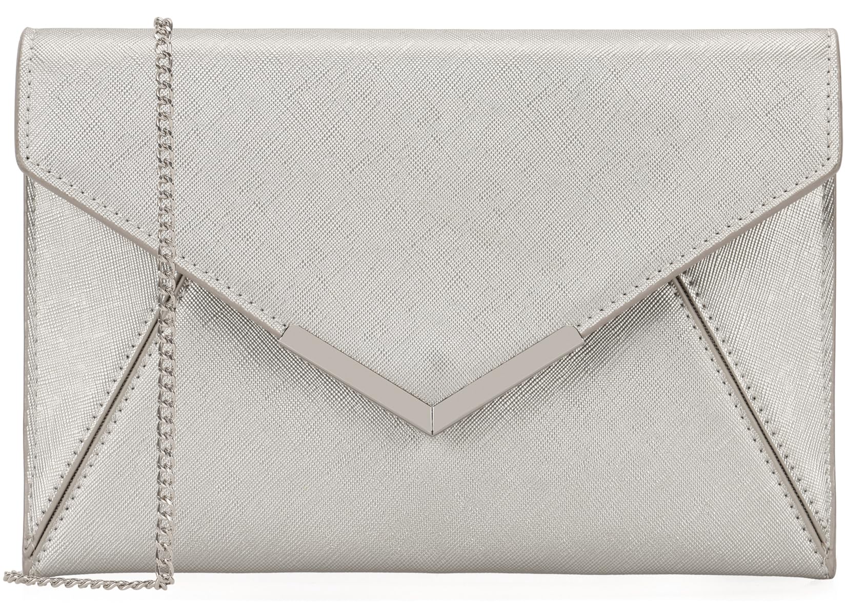 Dexmay Women Envelope Clutch Handbag Medium Saffiano Leather Foldover Clutch Purse