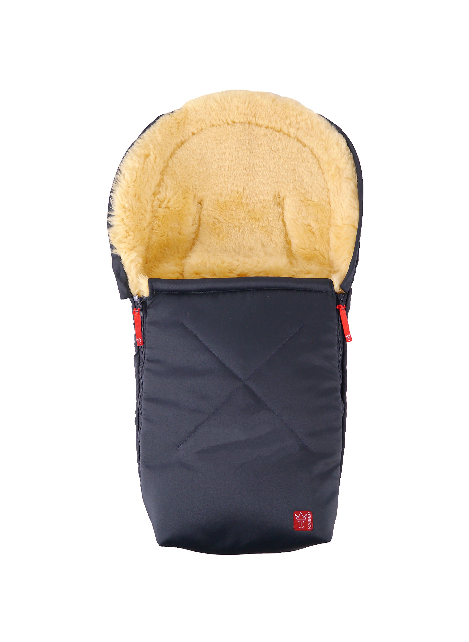 Kaiser 6534122 - Kuschelsäckchen, Lammfell Medizin, Farbe: marine