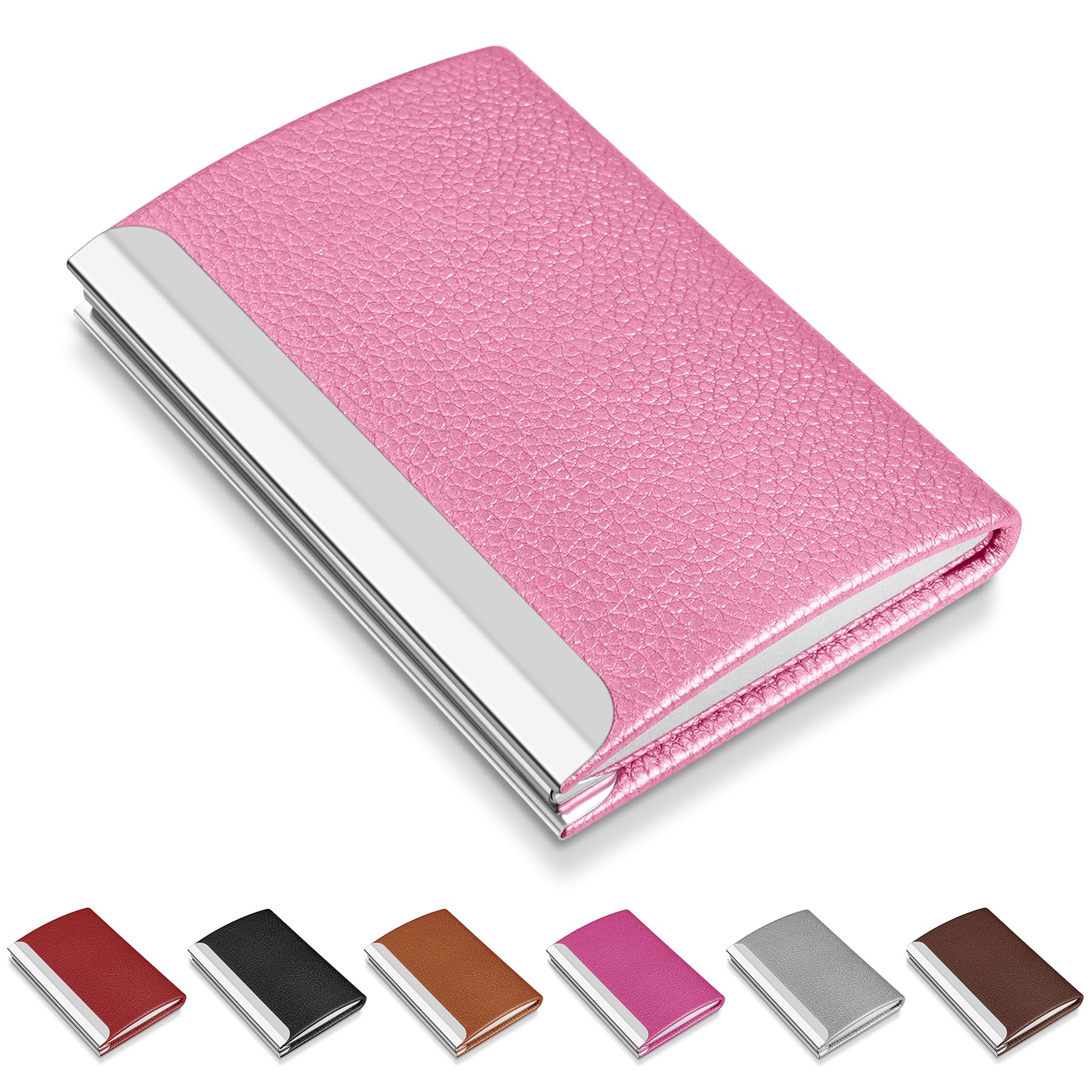 NANXJIUR Business Card Holder, Metal Case Pocket, Holder for Women & Men