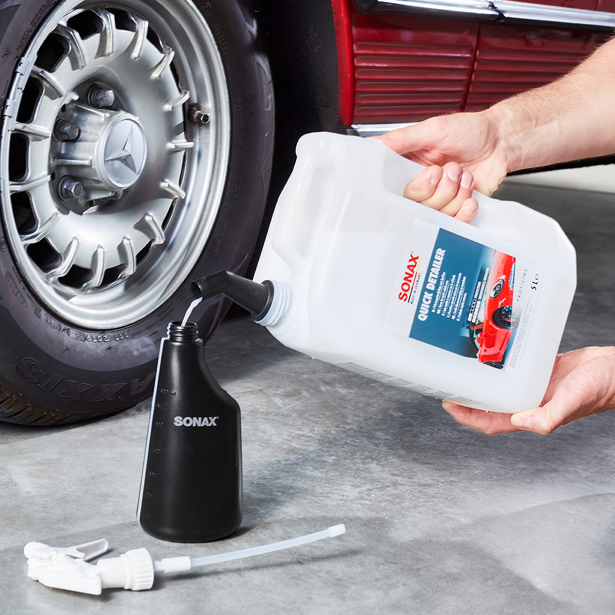 SONAX QuickDetailer (5 litros) cuidado rápido cerámico del vehículo. Refresca los colores y aporta una suavidad increible | N.° 02685000
