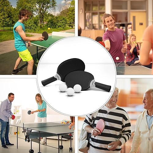 Miniatura 8 de Set de raquetas de tenis de mesa Senston, raqueta de tenis de mesa profesional con 3 bolas, juego de paletas de ping pong de goma compuesta