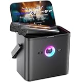 Ikarao Karaoke Machine for Adults, with Lyrics Display and Screen, Karaoke System for YouTube, 2 Wireless Microphones, Autotune & Echo, KaraFun Prime, Portable Karaoke Speaker for Home Outdoor Party