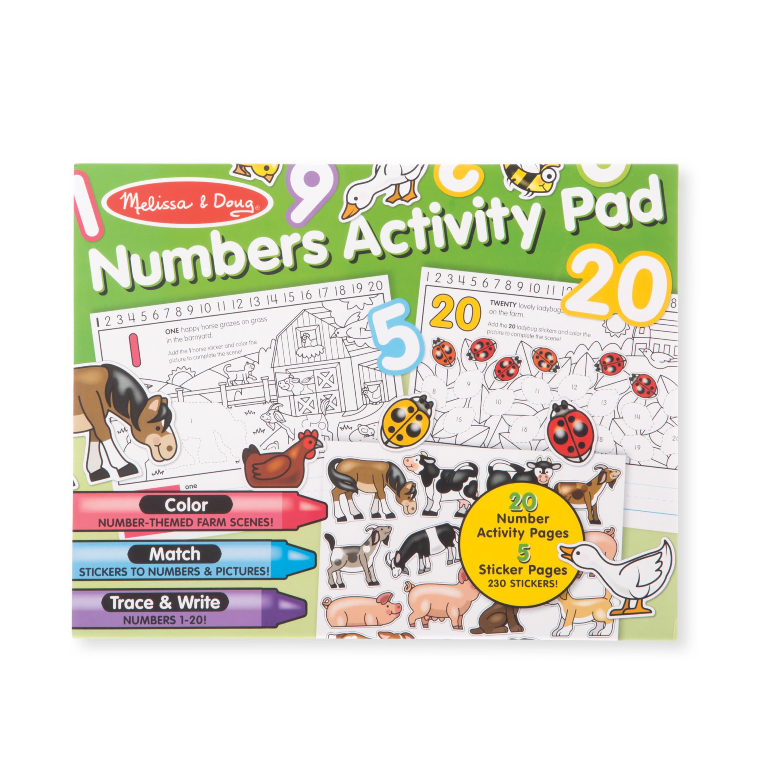 Melissa & Doug Numbers Coloring and Sticker Activity Pad