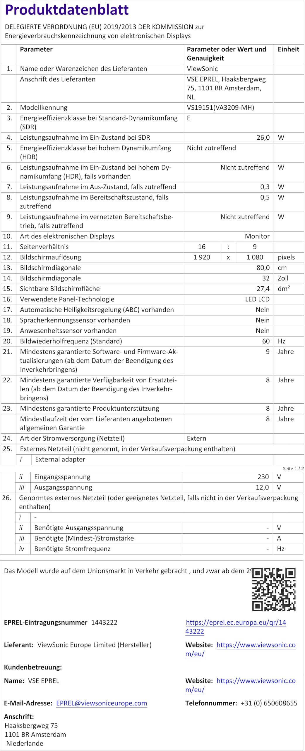 Viewsonic VX3218PCMHD 80 cm Curved Gaming Monitor Schwarz Amazon.de