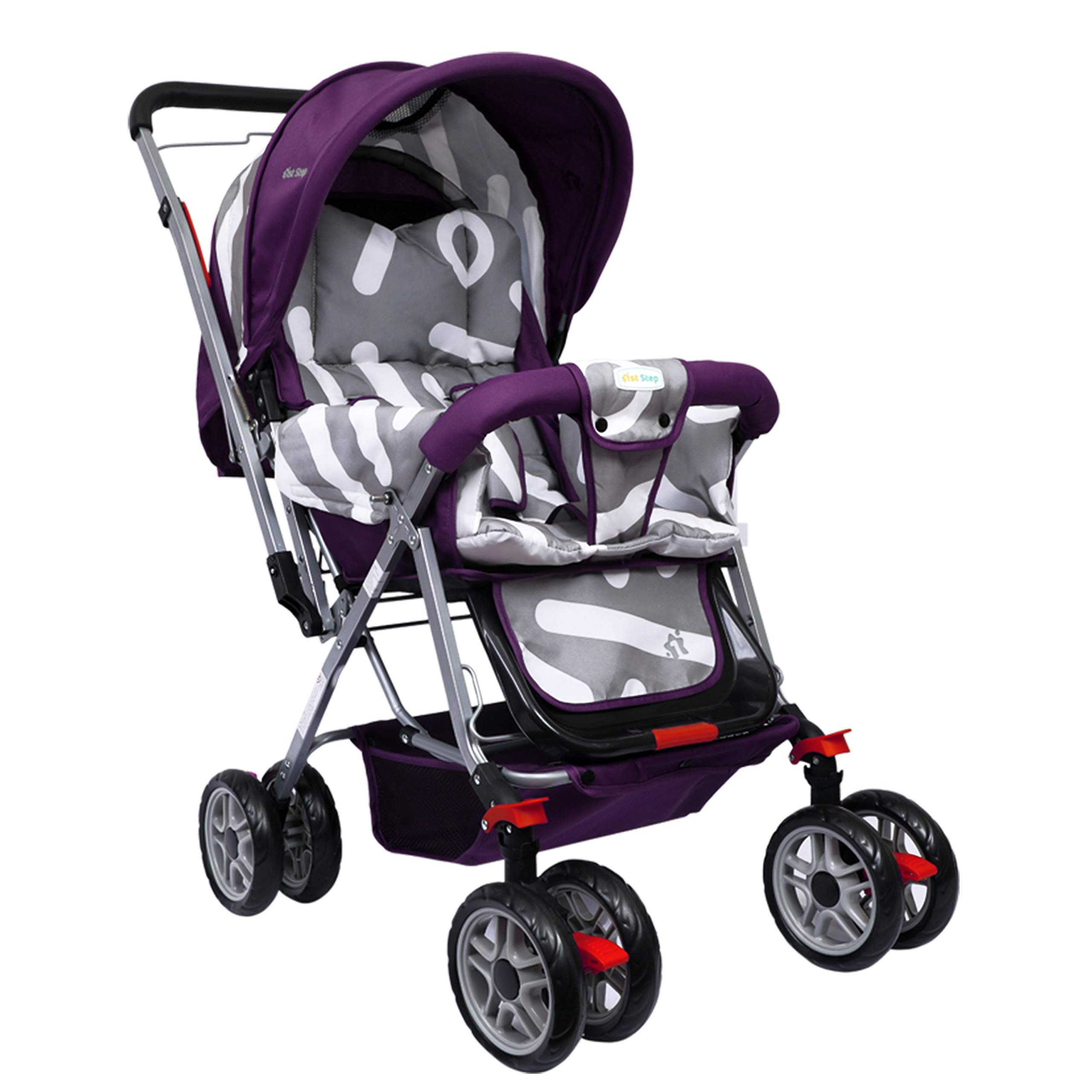 1ST STEPYoyo Baby Stroller with 5 Point Safety Harness and Reversible Handlebar Stroller for Baby|Kids|Infants|New Born|Boys|Girls of 0 to 3 Years (Purple)