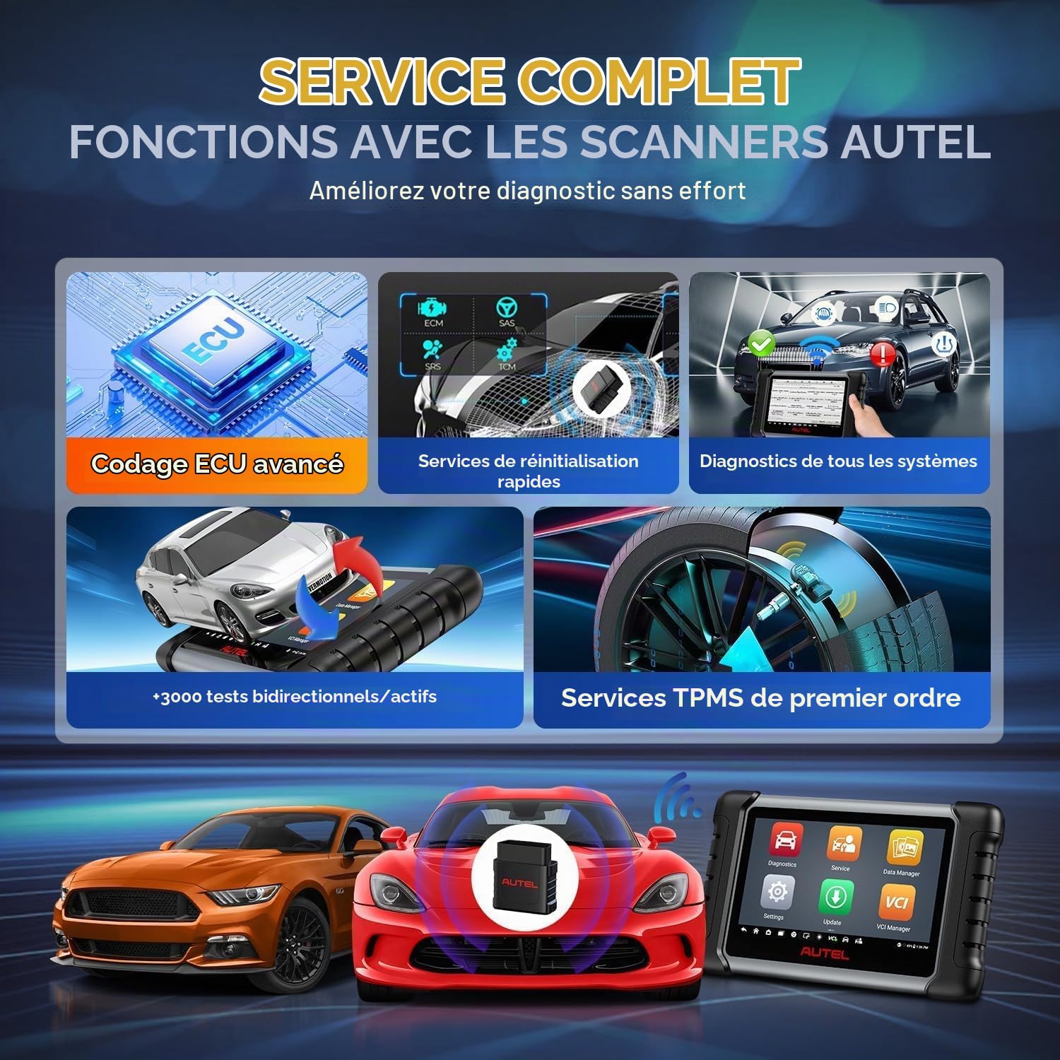 Autel MaxiVCI VCI Mini Interface Diagnostic Dongle sans Fil pour Véhicule